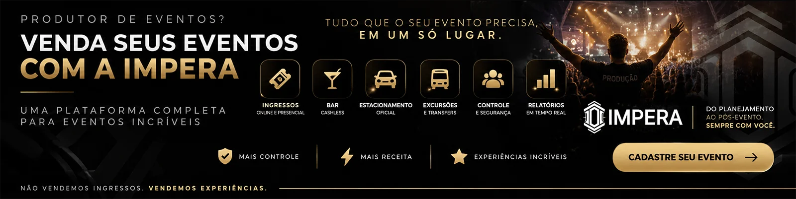 Seus eventos vários degraus acima!